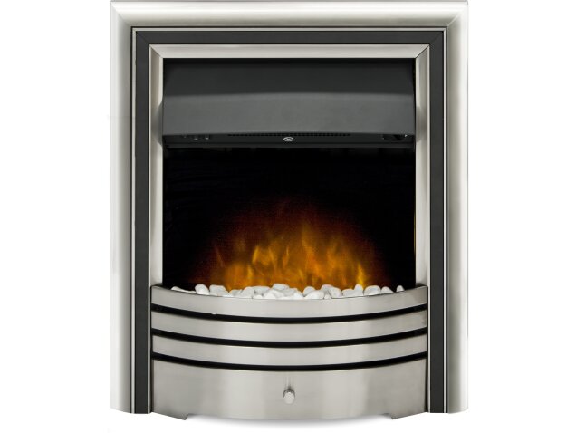 Astralis Pebble Electric Fire in Chrome & Black with Remote Control