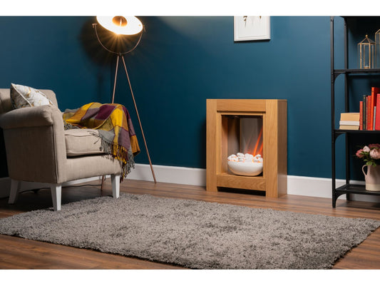 Monet Fireplace Suite in Oak with Electric Fire, 23 Inch