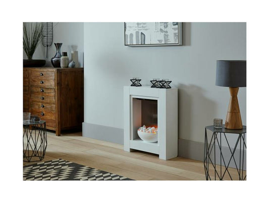 Monet Fireplace Suite in Pure White with Electric Fire, 23 Inch