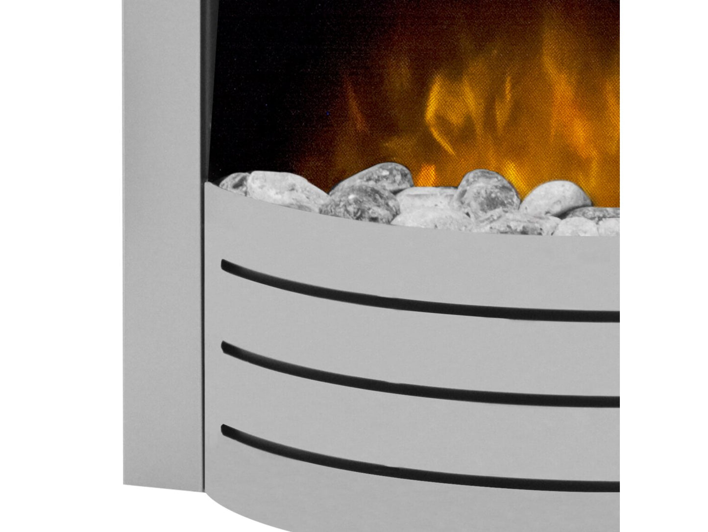 Comet Electric Fire in Brushed Steel