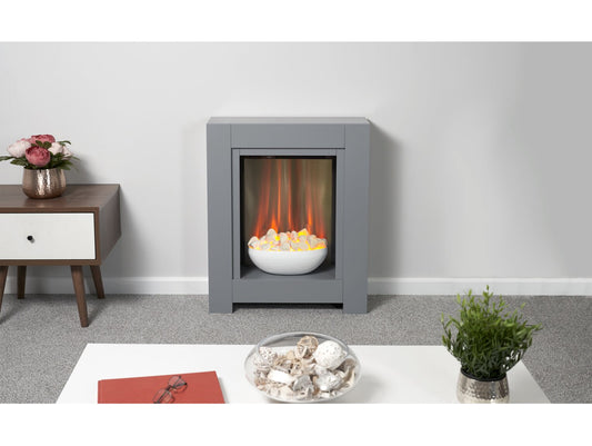 Monet Fireplace Suite in Grey with Electric Fire, 23 Inch