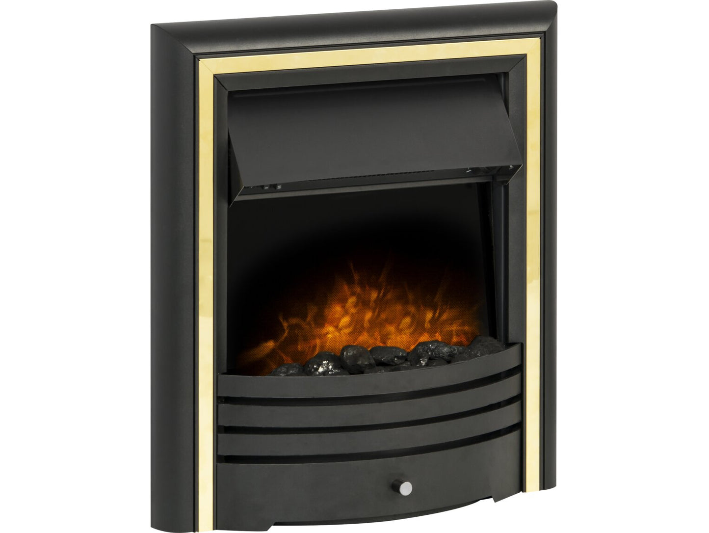 Cambridge Coal Electric Fire in Black & Brass