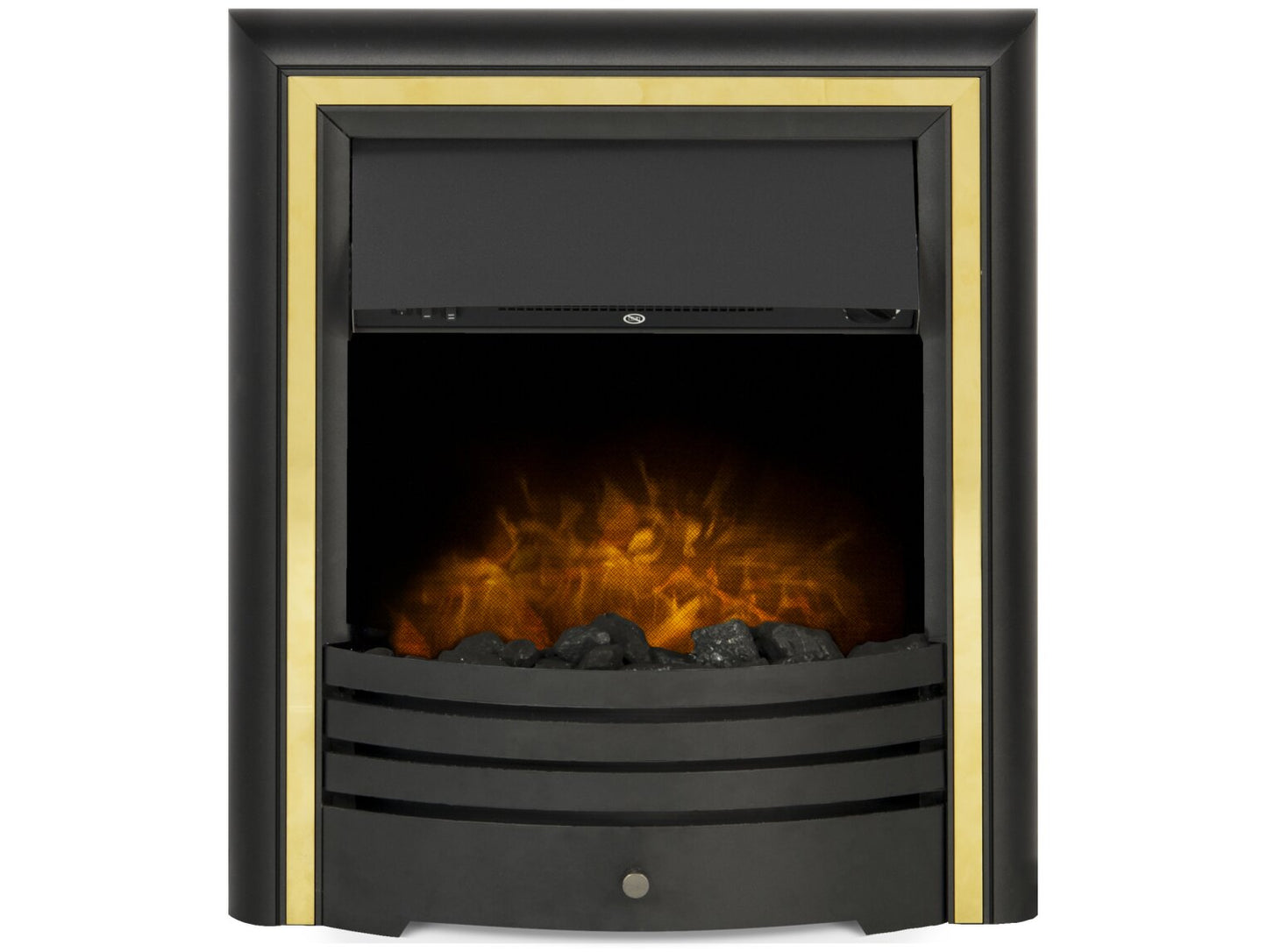 Cambridge Coal Electric Fire in Black & Brass