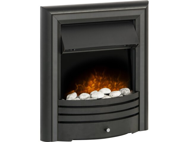 Cambridge Pebble Electric Fire in Black