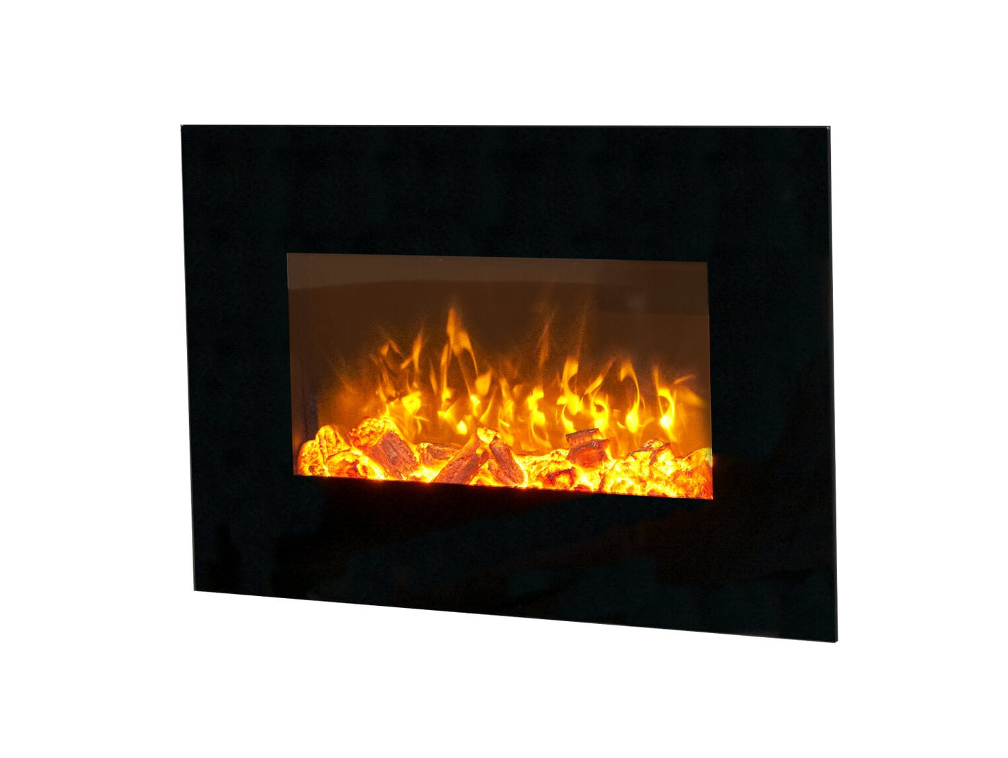 Sureflame WM-9334 Electric Wall Mounted Fire with Remote in Black, 26 Inch