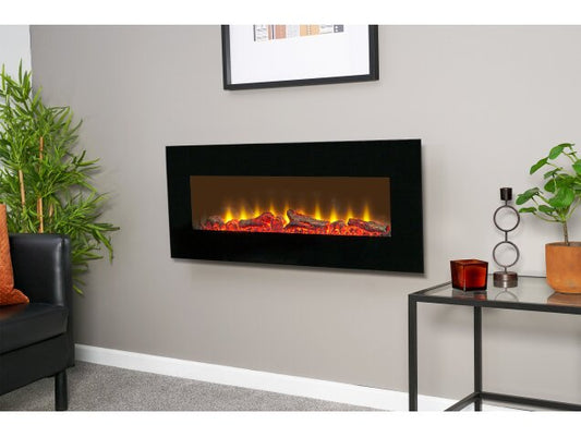 Sureflame WM-9331 Electric Wall Mounted Fire with Remote in Black, 42 Inch