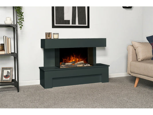 Havana Fireplace Suite with Remote Control in Charcoal Grey, 43 Inch