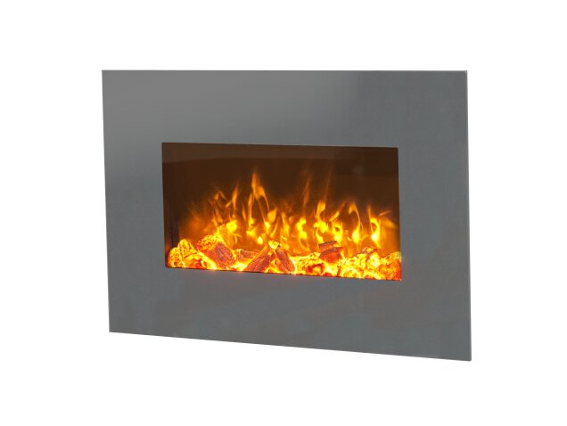 Sureflame WM-9541 Electric Wall Mounted Fire with Remote in Grey, 26 Inch