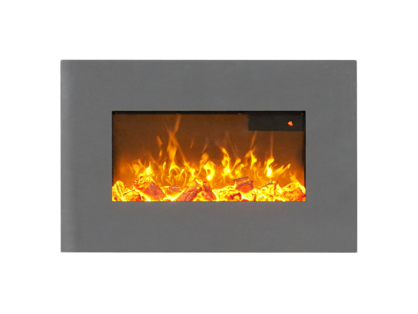 Sureflame WM-9541 Electric Wall Mounted Fire with Remote in Grey, 26 Inch