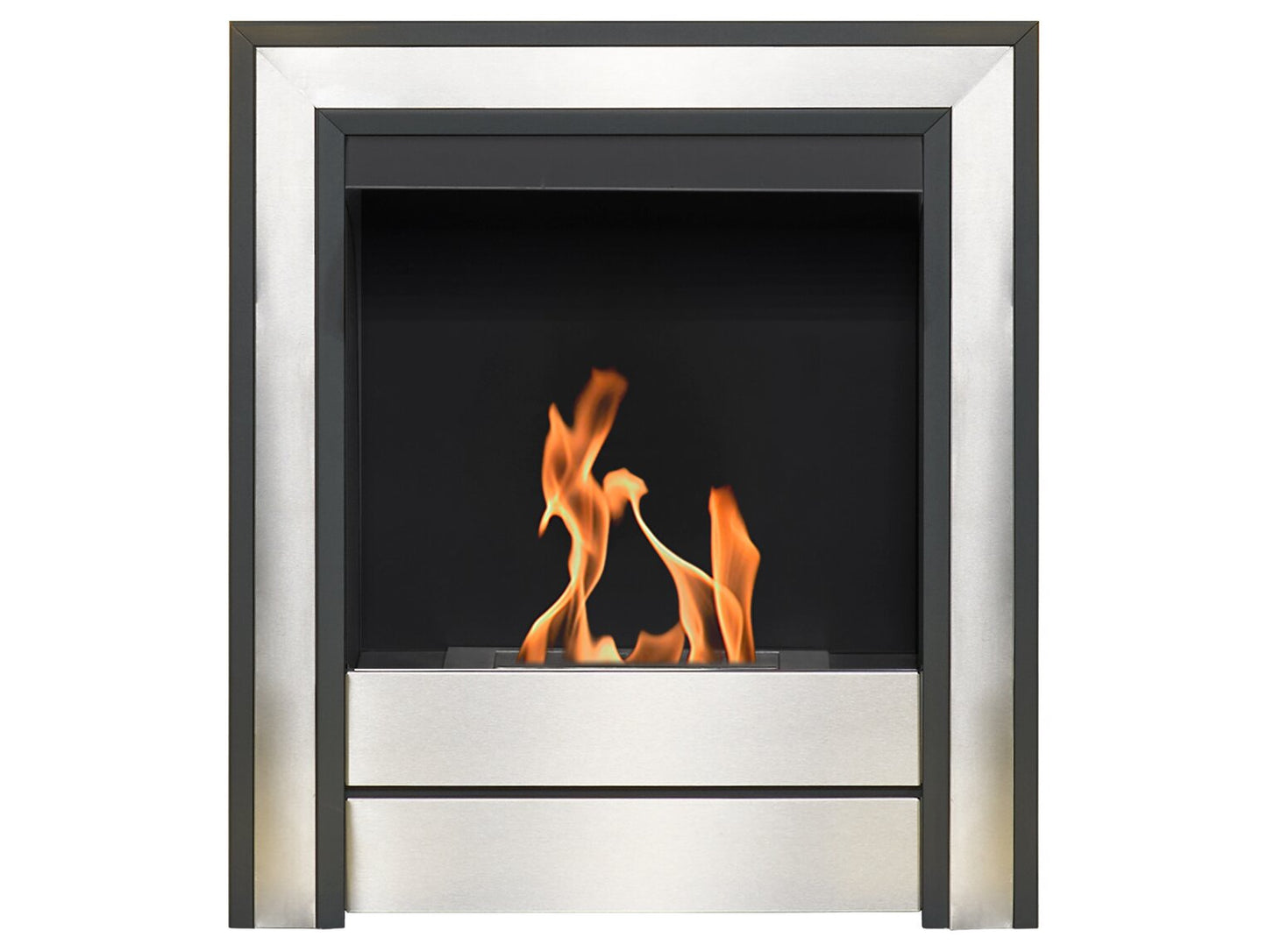 Argo Bio Ethanol Fire in Brushed Steel