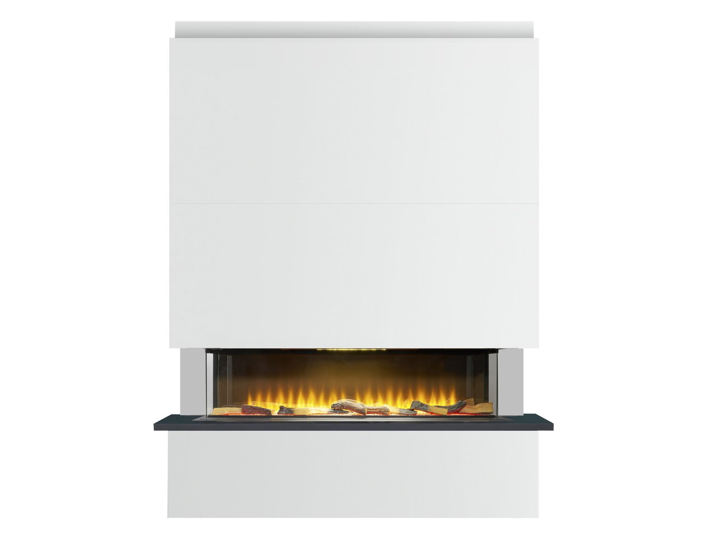 Sahara Pre-Built Media Wall Fireplace Package 3