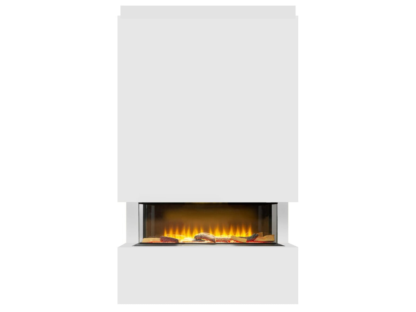 Sahara Pre-Built Media Wall Fireplace Package 1