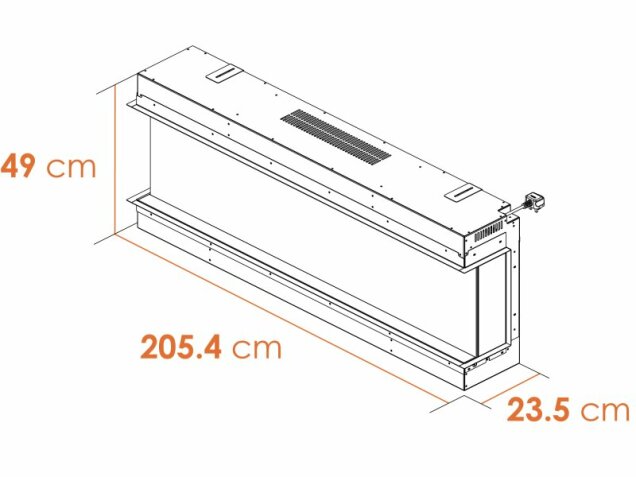 Aspire 200 Corner View Media Wall Electric fire