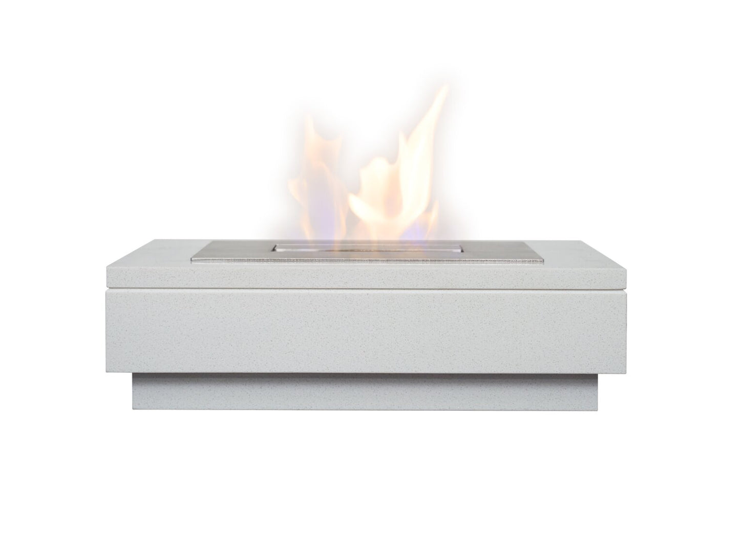 Altea White Marble Freestanding Bio Ethanol Fire, 3 Litre Capacity