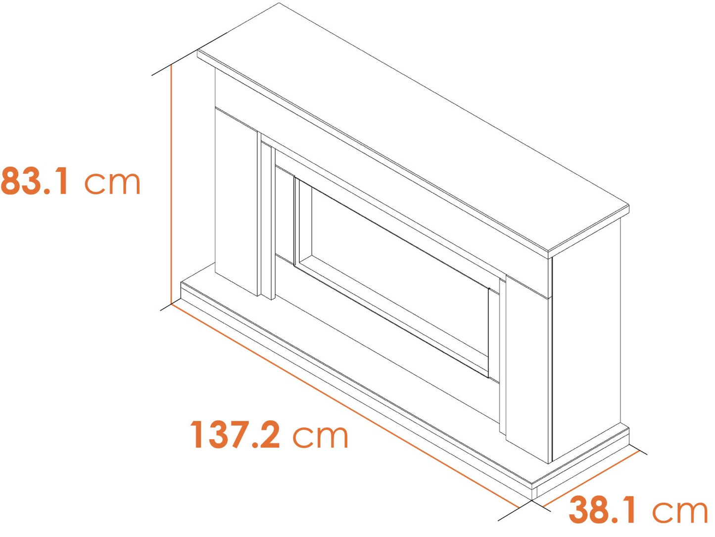 Arona White & Grey Marble Electric Fireplace Suite, 54 Inch