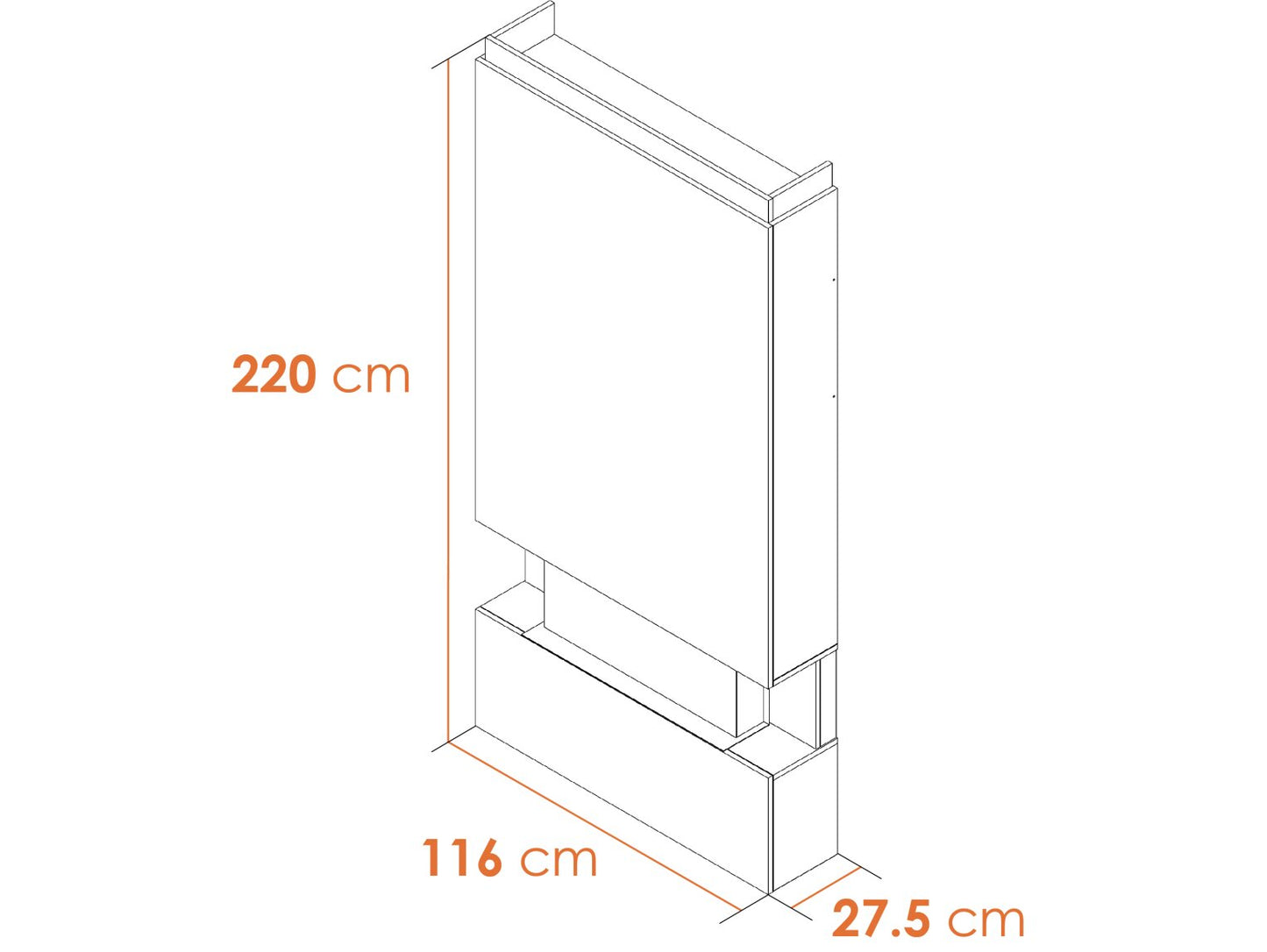 Sahara Pre-Built Media Wall Fireplace Package 1