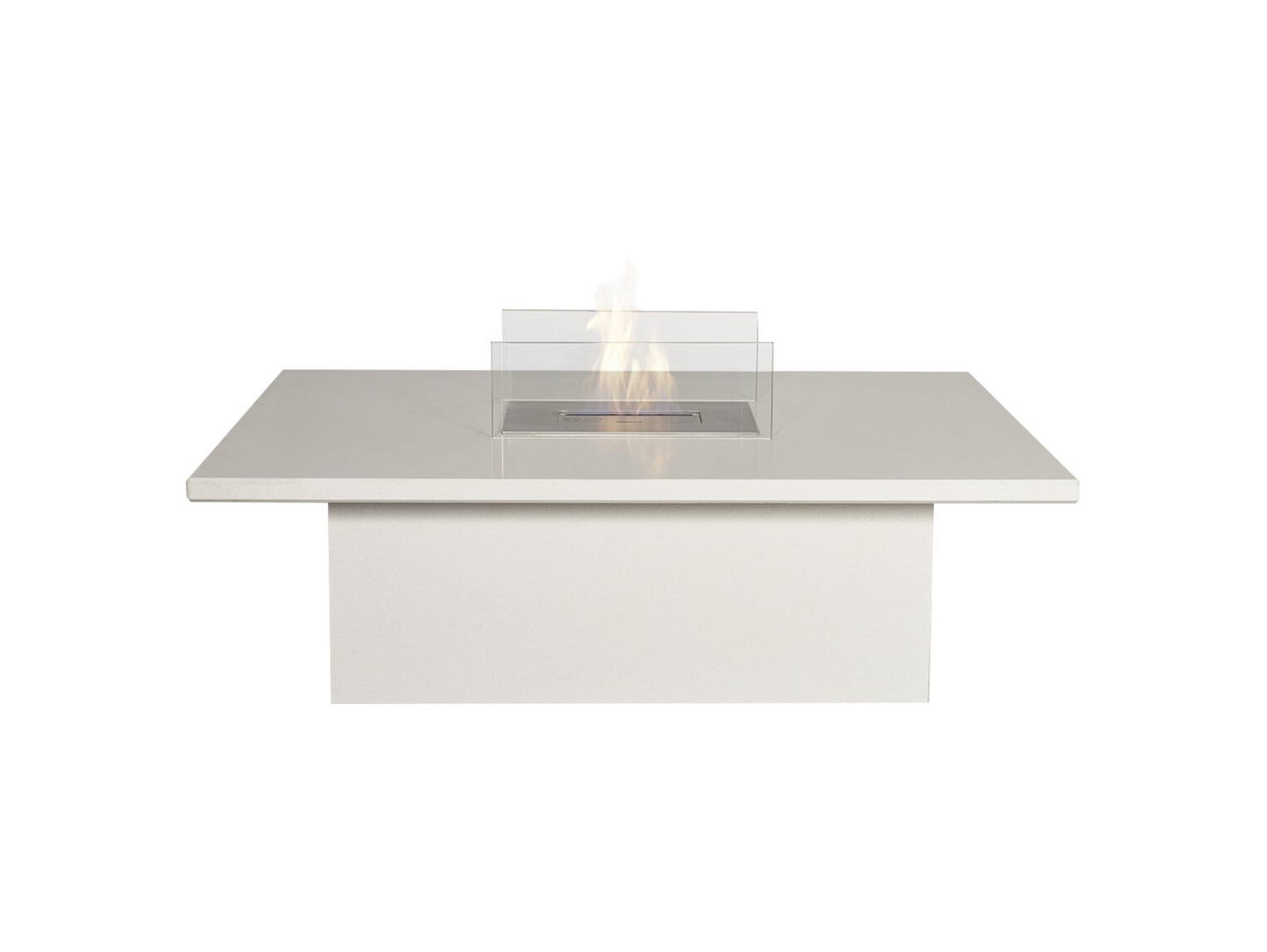 Mensa White Marble Bio Ethanol Fire Coffee Table