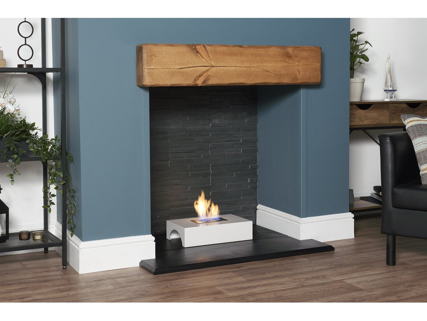 Piccolo Freestanding Bio Ethanol Fire in White