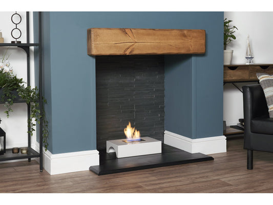 Piccolo Freestanding Bio Ethanol Fire in White