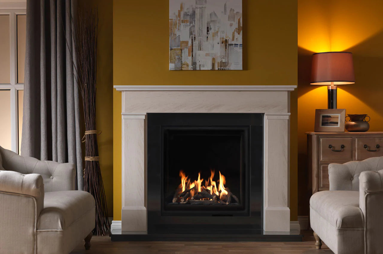 ETHOS 750 Super Portrait Gas Fireplace - Remote Controlled