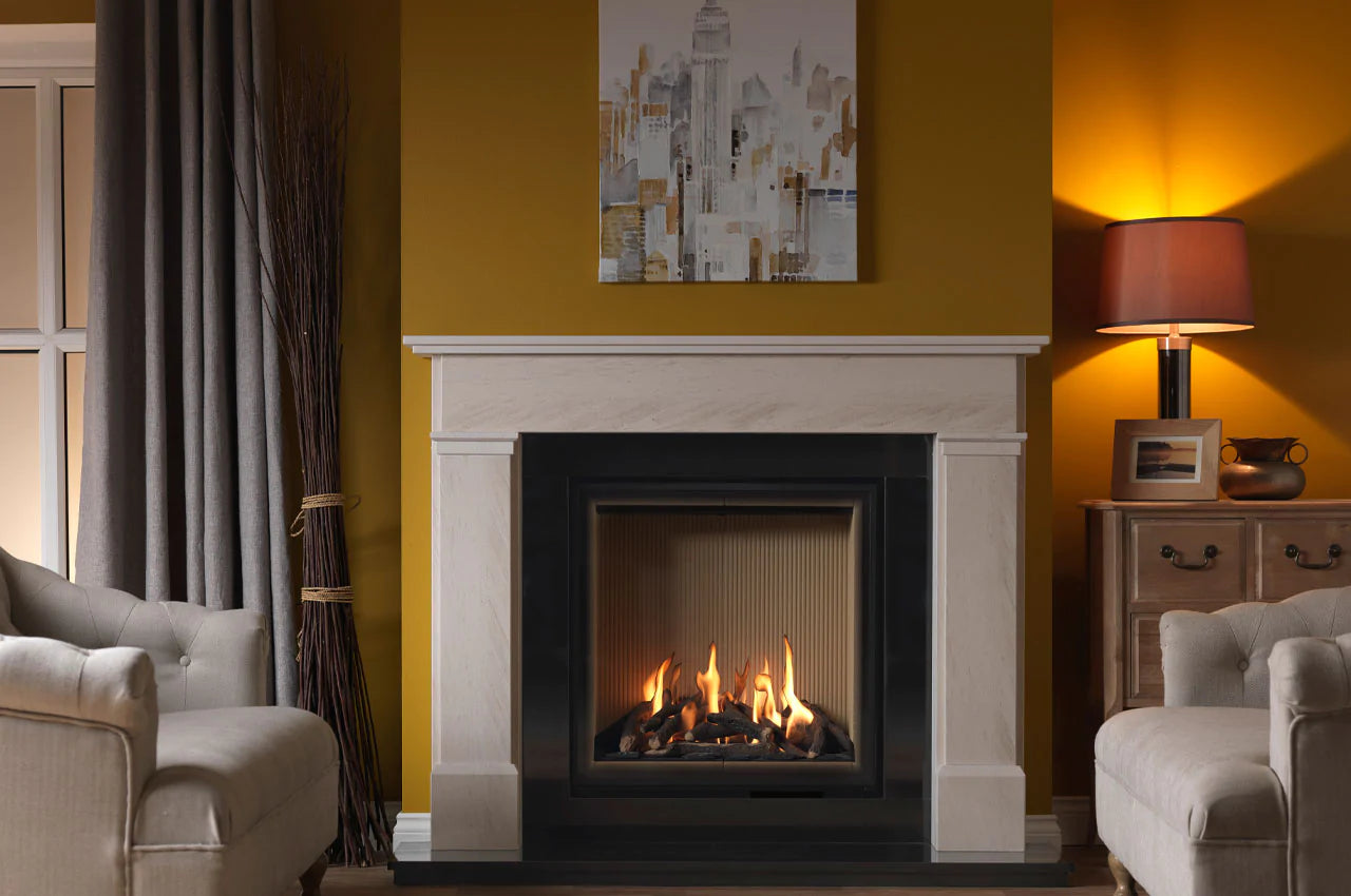 ETHOS 750 Super Portrait Gas Fireplace - Remote Controlled