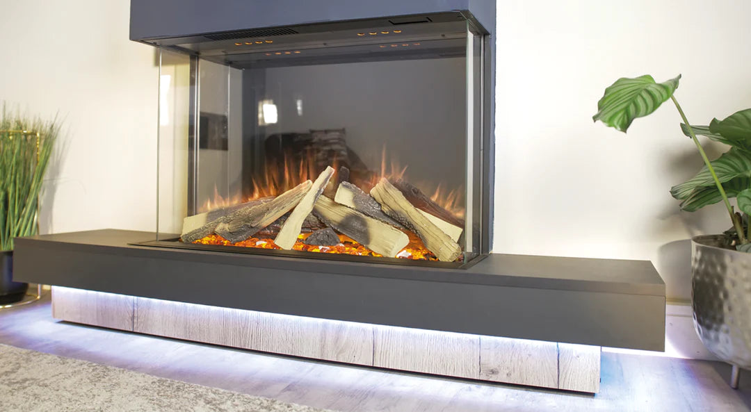 NERO 780 - Electric Media Wall Fireplace with Remote Control