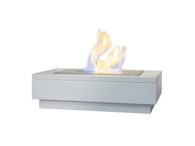 Altea White Marble Freestanding Bio Ethanol Fire, 3 Litre Capacity