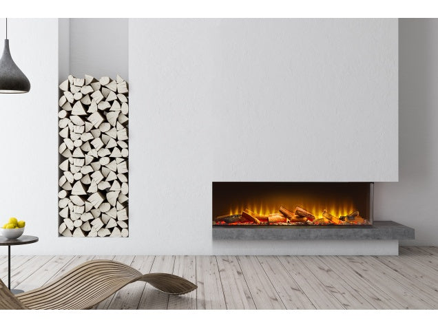 Aspire 100 Corner View Media Wall Electric fire