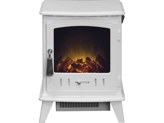 Aviemore Electric Stove in White Enamel