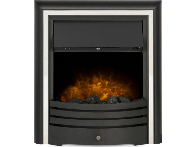 Cambridge Coal Electric Fire in Black & Chrome