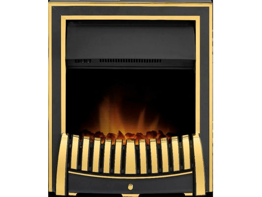 Elan Electric Fire in Brass