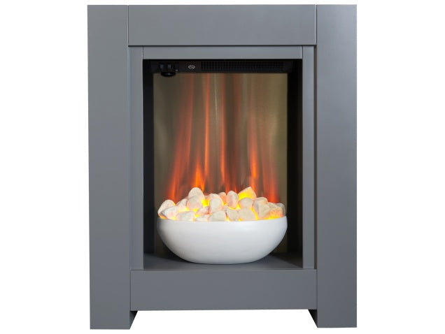 Monet Fireplace Suite in Grey with Electric Fire, 23 Inch