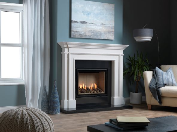 ETHOS 750 Portrait Gas Fireplace - Remote Controlled