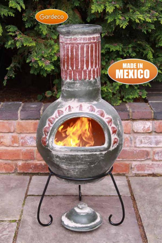 Plumas Large Mexican Chimenea in Green