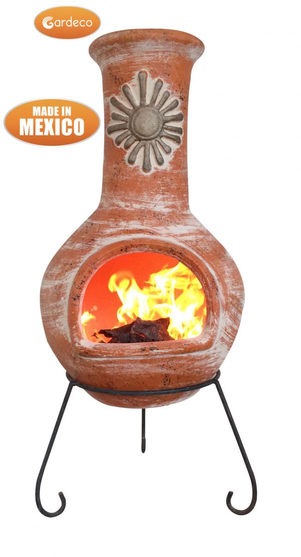 Sol X-Large Mexican Chimenea in Rustic Orange