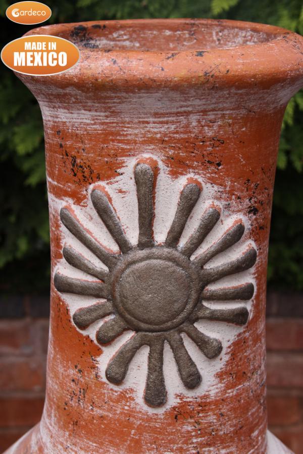 Sol X-Large Mexican Chimenea in Rustic Orange