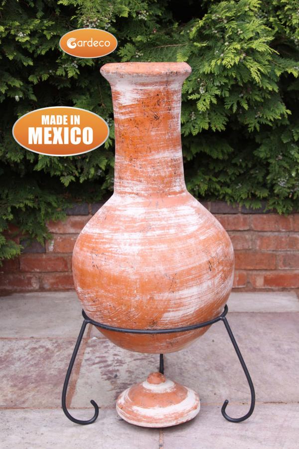 Sol X-Large Mexican Chimenea in Rustic Orange