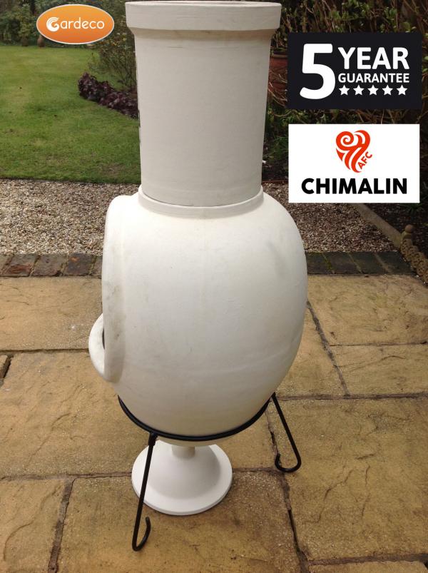 Asteria XL Chimalin AFC chimenea in natural clay, including lid & stand