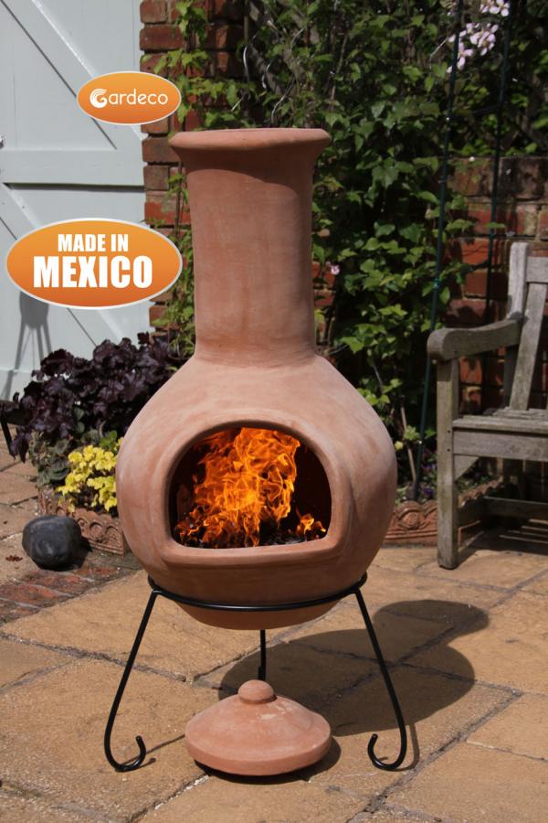 Colima X-Large Mexican Chimenea in Natural Terracotta