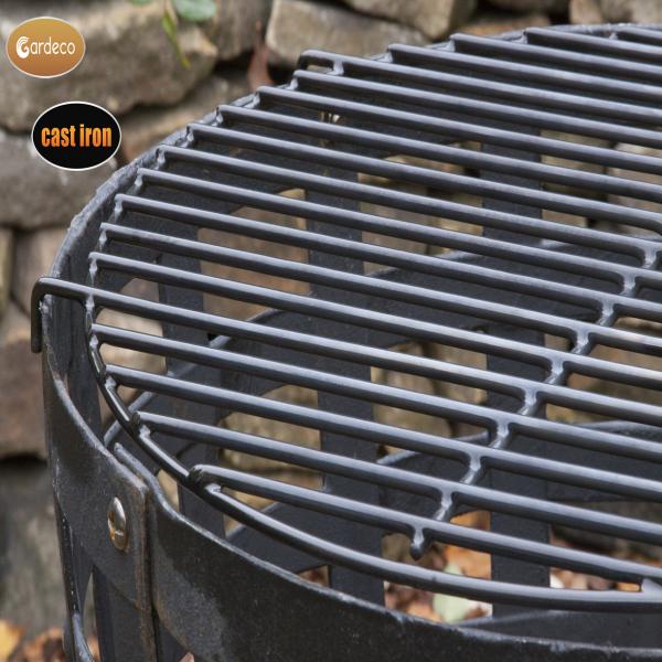 Aragon Big Fire Cast Iron Firepit including BBQ Grill