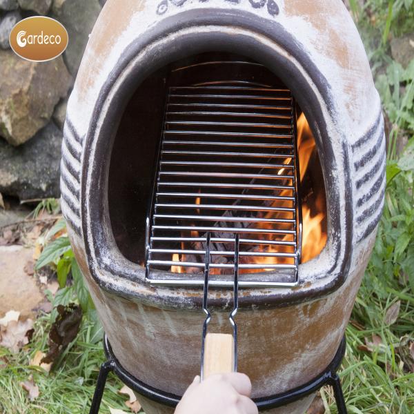 Chromed Steel BBQ Grill for Large Chimenea