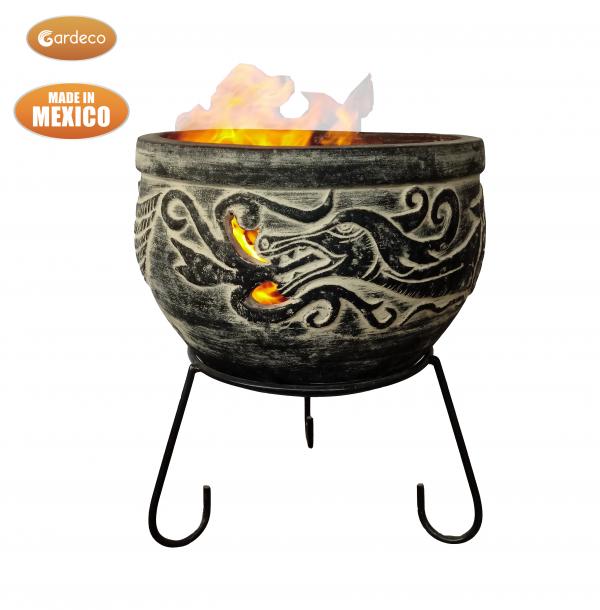 WYND The Dragon fire pit charcoal colour Celtic theme including stand