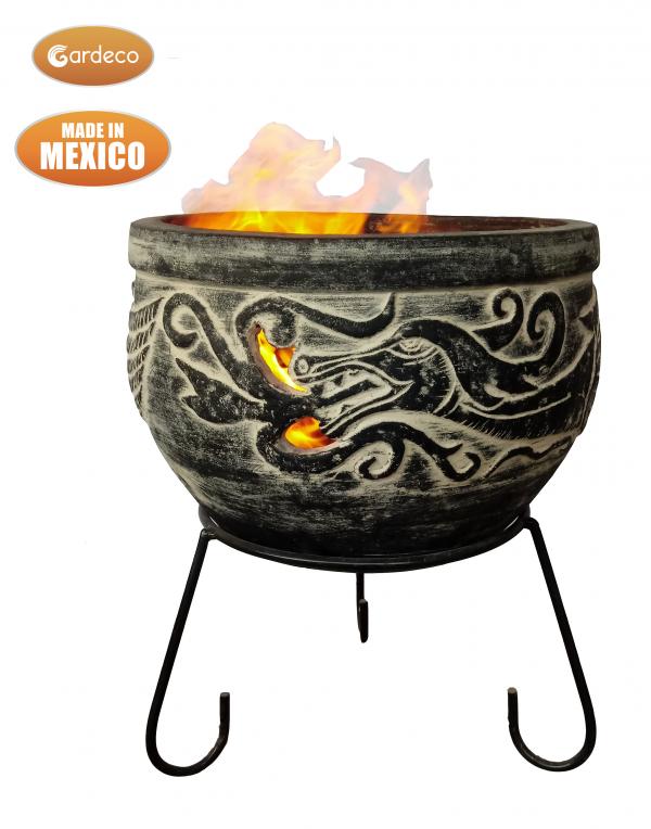 WYND The Dragon fire pit charcoal colour Celtic theme including stand