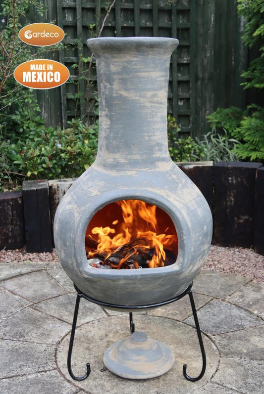 Colima X-Large Mexican Chimenea in Mid Grey