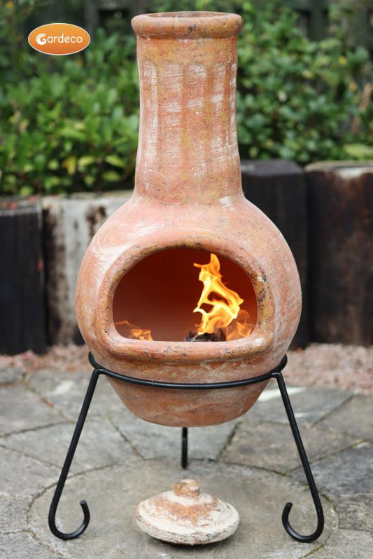 Muro Large Mexican Chimenea in Red Ochre